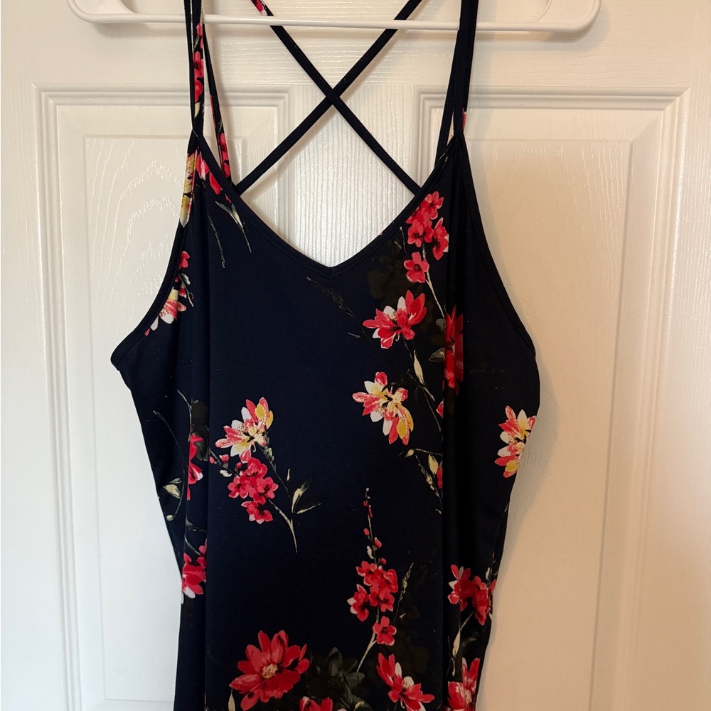 Papermoon Black and Red Criss Cross Tank